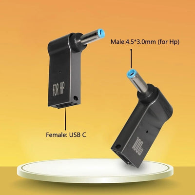 HP USB-C to 4.5mm Blue Tip Charging Adapter – 100W PD (EliteBook / ProBook / Pavilion)